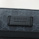 GUCCI GG Supreme Sherry Line Shoulder Bag PVC Black Silver 523599 Auth LN073V-20