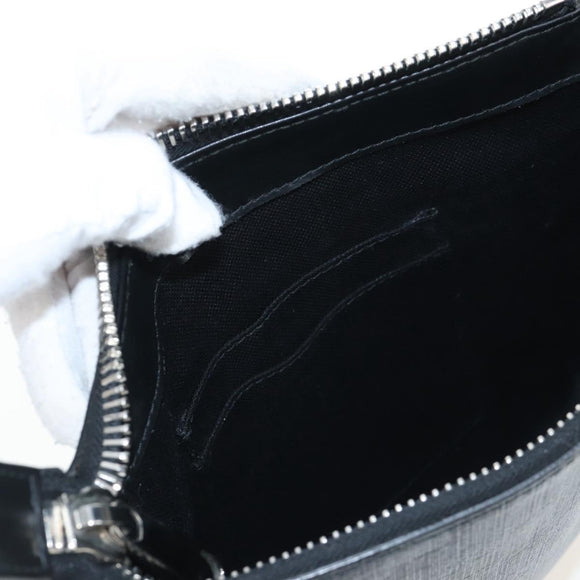 GUCCI GG Supreme Sherry Line Shoulder Bag PVC Black Silver 523599 Auth LN073V