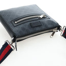 GUCCI GG Supreme Sherry Line Shoulder Bag PVC Black Silver 523599 Auth LN073V-6