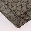 GUCCI GG Supreme Tote Bag PVC 2way Beige Gold Tone 450950 Auth LN076V-9