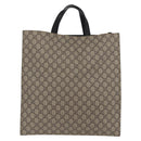 GUCCI GG Supreme Tote Bag PVC 2way Beige Gold Tone 450950 Auth LN076V-2