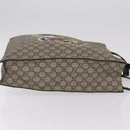 GUCCI GG Supreme Tote Bag PVC 2way Beige Gold Tone 450950 Auth LN076V-3