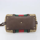 GUCCI GG Canvas Bamboo Hand Bag Beige Gold Tone 353114 Auth LN077A-6