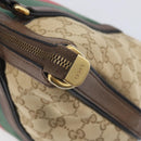 GUCCI GG Canvas Bamboo Hand Bag Beige Gold Tone 353114 Auth LN077A-19