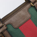 GUCCI GG Canvas Bamboo Hand Bag Beige Gold Tone 353114 Auth LN077A-20