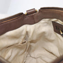 GUCCI GG Canvas Bamboo Hand Bag Beige Gold Tone 353114 Auth LN077A-25