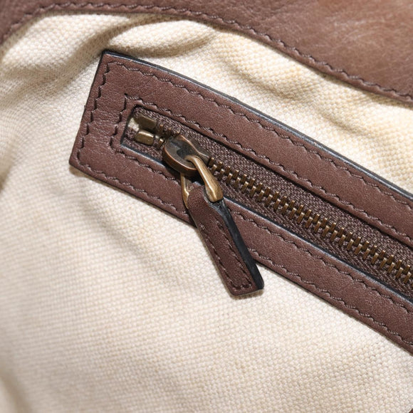 GUCCI GG Canvas Bamboo Hand Bag Beige Gold Tone 353114 Auth LN077A