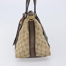 GUCCI GG Canvas Bamboo Hand Bag Beige Gold Tone 353114 Auth LN077A-3