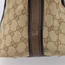 GUCCI GG Canvas Bamboo Hand Bag Beige Gold Tone 353114 Auth LN077A-4