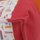 HERMES Petit Chartier Tote Bag Canvas Orange White Auth LN078V-11