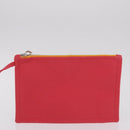 HERMES Petit Chartier Tote Bag Canvas Orange White Auth LN078V-23