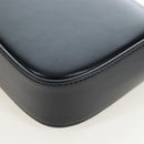 CELINE Triomphe Shoulder Pouch Leather Black Gold Auth LN079M-14