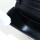 CELINE Triomphe Shoulder Pouch Leather Black Gold Auth LN079M-20