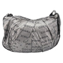CHANEL Unlimited Shoulder Bag Nylon Silver CC Auth LN080-2