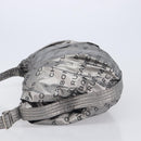 CHANEL Unlimited Shoulder Bag Nylon Silver CC Auth LN080-4