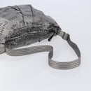 CHANEL Unlimited Shoulder Bag Nylon Silver CC Auth LN080-9