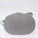 Balenciaga Paper Drop Bucket Shoulder Bag Leather Silver 357327 Auth LN082V-10