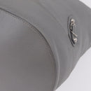 Balenciaga Paper Drop Bucket Shoulder Bag Leather Silver 357327 Auth LN082V-12
