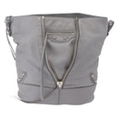 Balenciaga Paper Drop Bucket Shoulder Bag Leather Silver 357327 Auth LN082V-2