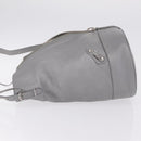 Balenciaga Paper Drop Bucket Shoulder Bag Leather Silver 357327 Auth LN082V-5