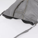 Balenciaga Paper Drop Bucket Shoulder Bag Leather Silver 357327 Auth LN082V-6