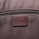 GUCCI GG Canvas Shoulder Bag Beige Silver 145857 Auth LN086V-20