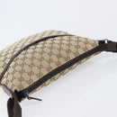 GUCCI GG Canvas Shoulder Bag Beige Silver 145857 Auth LN086V-6