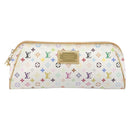 LOUIS VUITTON Monogram Multicolor Kate Clutch Bag White M55212 LV Auth LN088V-13