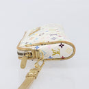 LOUIS VUITTON Monogram Multicolor Kate Clutch Bag White M55212 LV Auth LN088V-4