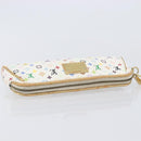 LOUIS VUITTON Monogram Multicolor Kate Clutch Bag White M55212 LV Auth LN088V-5