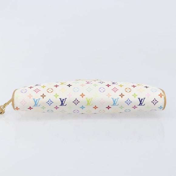 LOUIS VUITTON Monogram Multicolor Kate Clutch Bag White M55212 LV Auth LN088V
