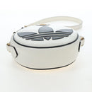 GUCCI x Adidas Shoulder Bag Leather White Gold Tone 702626 Auth LN090M-10