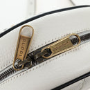 GUCCI x Adidas Shoulder Bag Leather White Gold Tone 702626 Auth LN090M-16