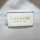 GUCCI x Adidas Shoulder Bag Leather White Gold Tone 702626 Auth LN090M-17