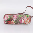 GUCCI GG Supreme Blooms Hand Bag PVC 2way Beige Pink 429019 Auth LN091V-5