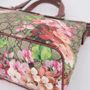 GUCCI GG Supreme Blooms Hand Bag PVC 2way Beige Pink 429019 Auth LN091V-9