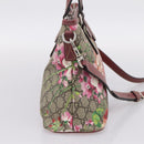 GUCCI GG Supreme Blooms Hand Bag PVC 2way Beige Pink 429019 Auth LN091V-3