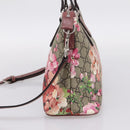 GUCCI GG Supreme Blooms Hand Bag PVC 2way Beige Pink 429019 Auth LN091V-4
