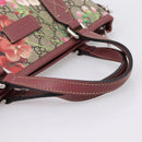 GUCCI GG Supreme Blooms Hand Bag PVC 2way Beige Pink 429019 Auth LN091V-7