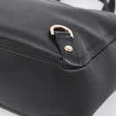 GUCCI Abbey Hand Bag Leather Black Gold Tone 130739 Auth LN093V-15
