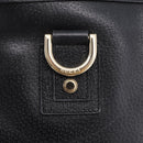 GUCCI Abbey Hand Bag Leather Black Gold Tone 130739 Auth LN093V-18