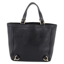 GUCCI Abbey Hand Bag Leather Black Gold Tone 130739 Auth LN093V-2