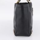 GUCCI Abbey Hand Bag Leather Black Gold Tone 130739 Auth LN093V-3