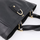 GUCCI Abbey Hand Bag Leather Black Gold Tone 130739 Auth LN093V-6