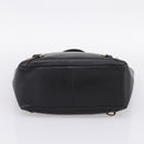 GUCCI Abbey Hand Bag Leather Black Gold Tone 130739 Auth LN093V-5