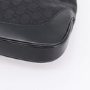 GUCCI GG Canvas Jackie Shoulder Bag Black Silver 001 3306 Auth LN094V-9