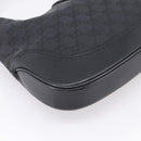GUCCI GG Canvas Jackie Shoulder Bag Black Silver 001 3306 Auth LN094V-16