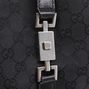 GUCCI GG Canvas Jackie Shoulder Bag Black Silver 001 3306 Auth LN094V-17
