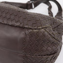 Bottega Veneta INTRECCIATO Campana Hand Bag Leather Brown 125787 Auth LN096V-16