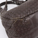 Bottega Veneta INTRECCIATO Campana Hand Bag Leather Brown 125787 Auth LN096V-17
